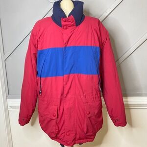 Vintage 90s Nautica Color Block Duck‎ Down Puffer Jacket Men's Size XL